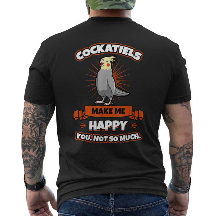 Cockatiel Cockatoo Lutino Weiro Bird Parrot Quarrion Tiel Men's T-shirt Back Print