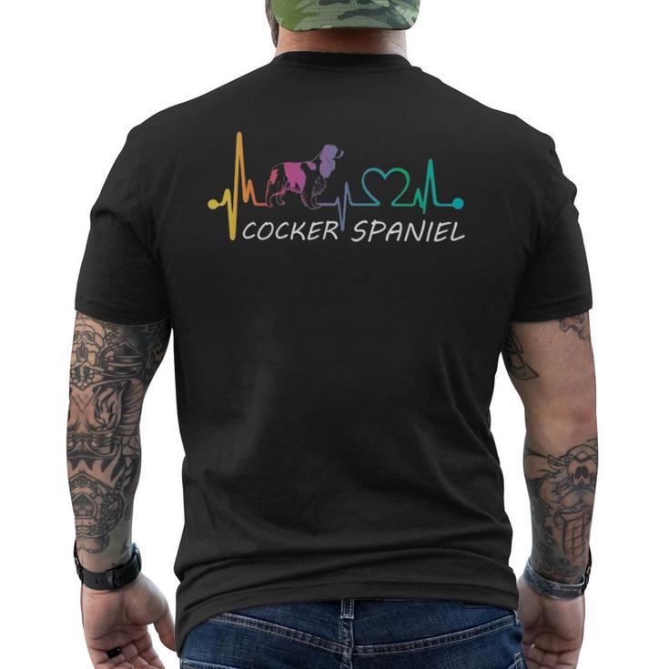 Cocker Spaniel Dog Lovers Men's T-shirt Back Print