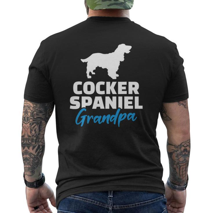 Cocker Spaniel Grandpa Grandfather Mens Back Print T-shirt