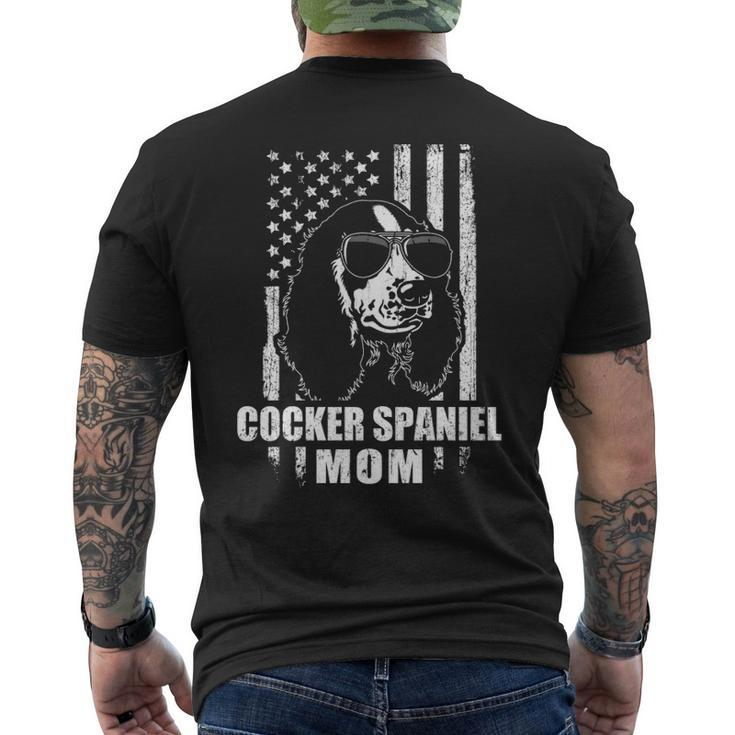 Cocker Spaniel Mom Cool Vintage Retro Proud American Men's T-shirt Back Print