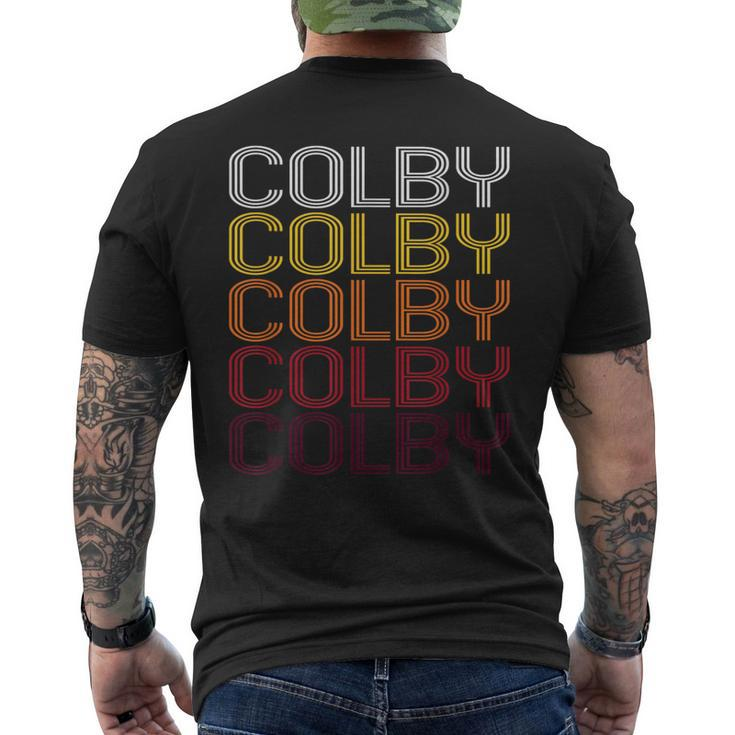 Colby Retro Wordmark Pattern Vintage Style Men's T-shirt Back Print