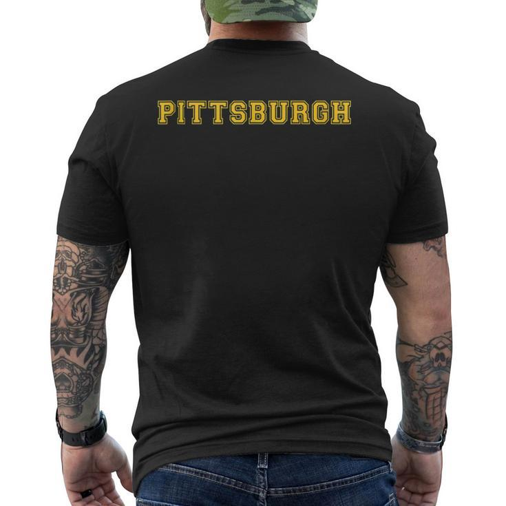 College University Style Pittsburgh Pennsylvania Sport Team Men's T-shirt Back Print
