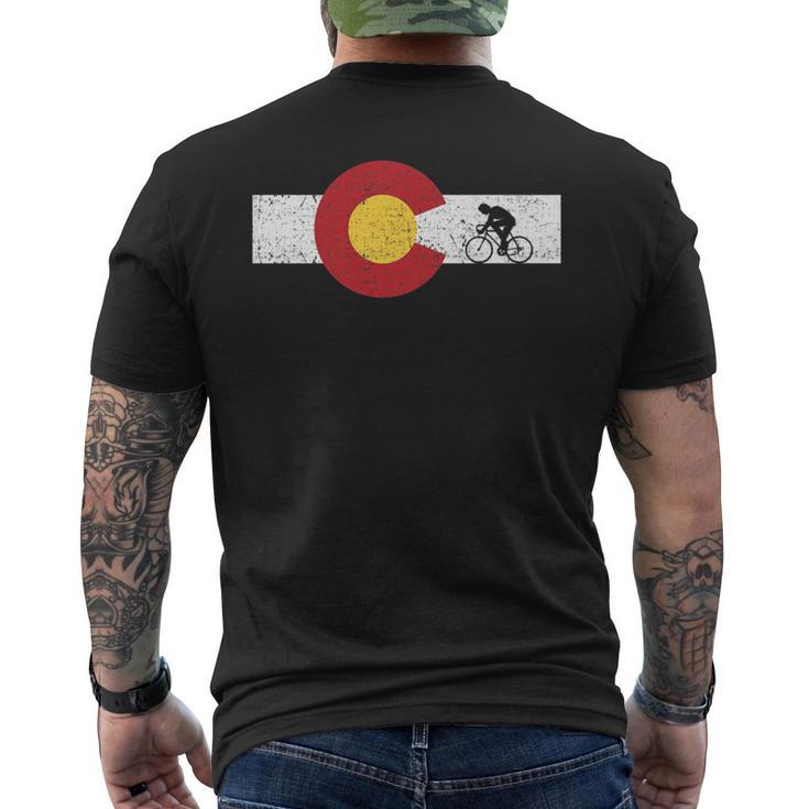 Colorado Cycling Mountain's Denver Men's T-shirt Back Print