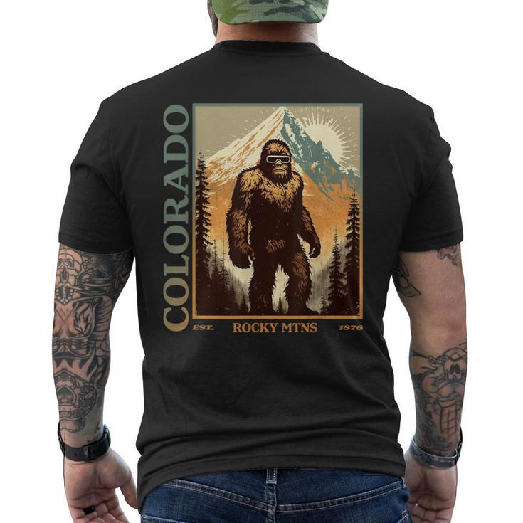 Colorado Mountain Bigfoot Retro Vintage 80S Sasquatch Men's T-shirt Back Print