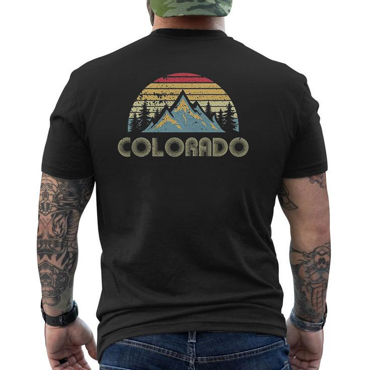 Colorado Retro Vintage Mountains Mens Back Print T-shirt