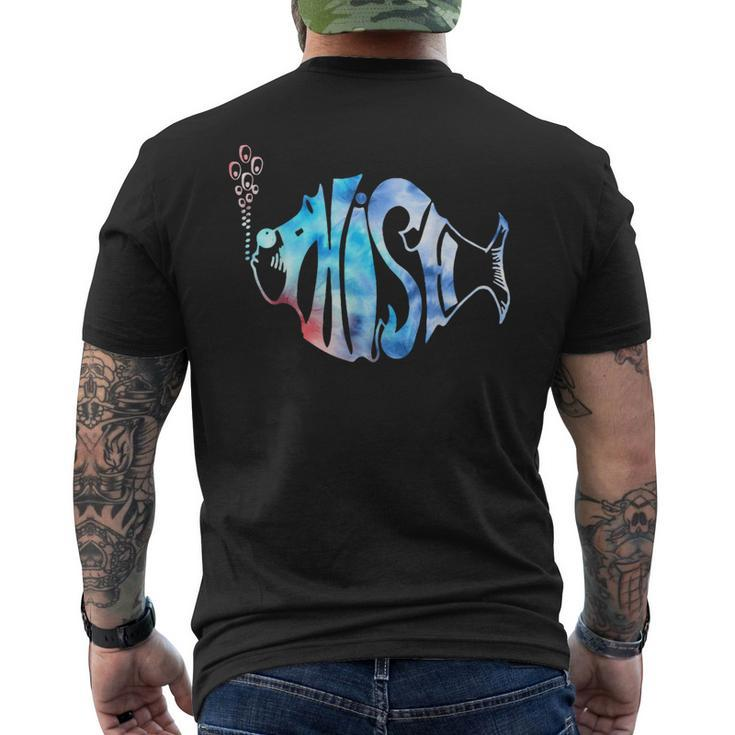 Colorful Phish-Jam Tie-Dye For Fisherman Fish Graphic Men's T-shirt Back  Print