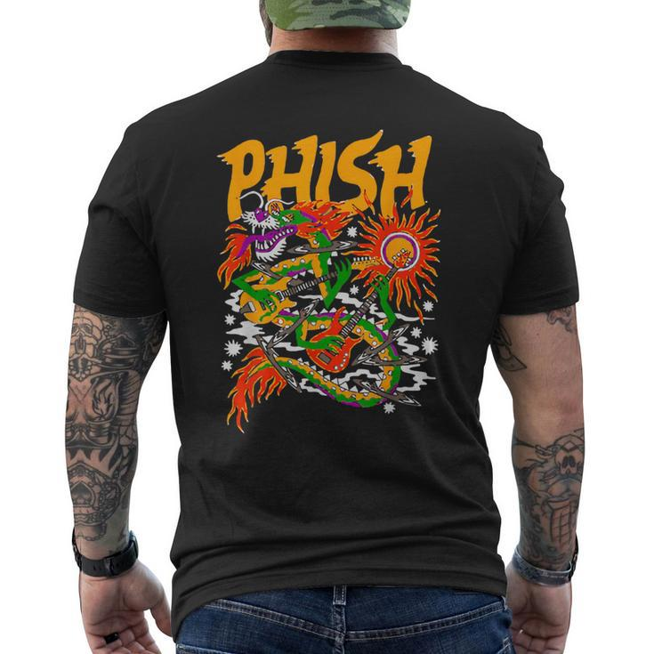 Colorful Phish-Jam Tie-Dye For Fisherman Fish Graphic Men's T-shirt Back Print