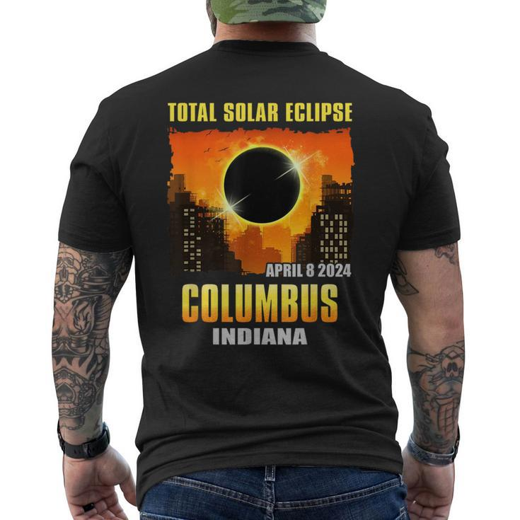 Columbus Indiana 2024 Total Solar Eclipse Men's T-shirt Back Print