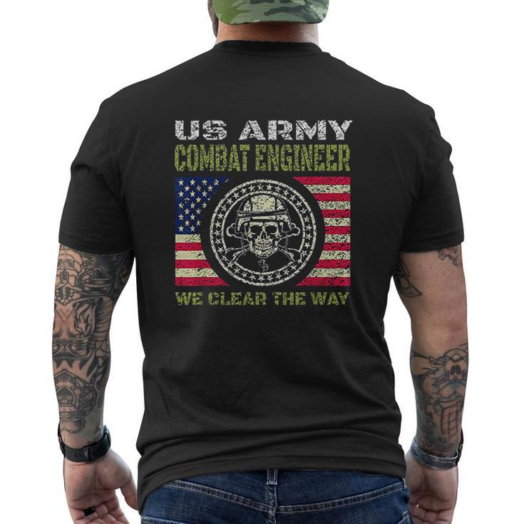 Combat Engineer For Us Army Veteran Mens Back Print T-shirt