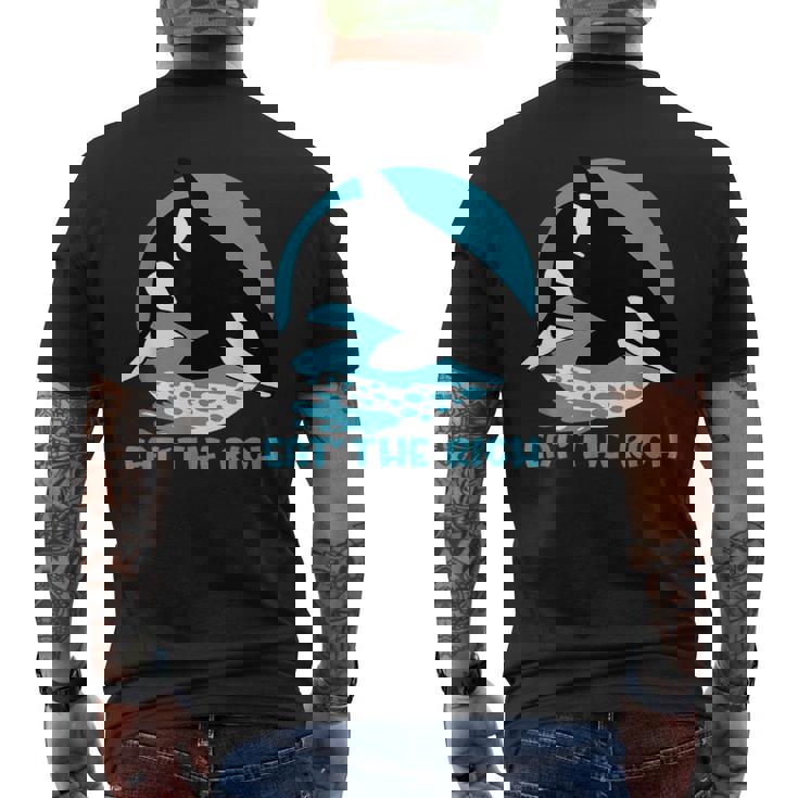 Comer La Rica Ballena Orca Meme Camiseta Hombre Estampado Espalda