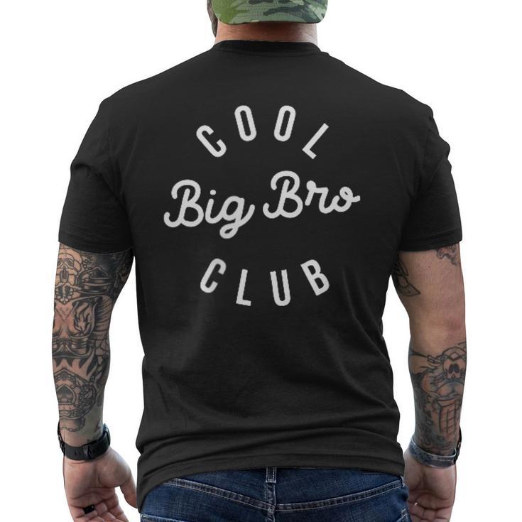 Cool Big Bro Club Brothers Toddler & Youth Best Big Brothers Men's T-shirt Back Print