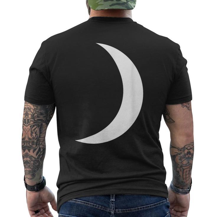 Cool Big White Crescent Moon Astronomy Men's T-shirt Back Print