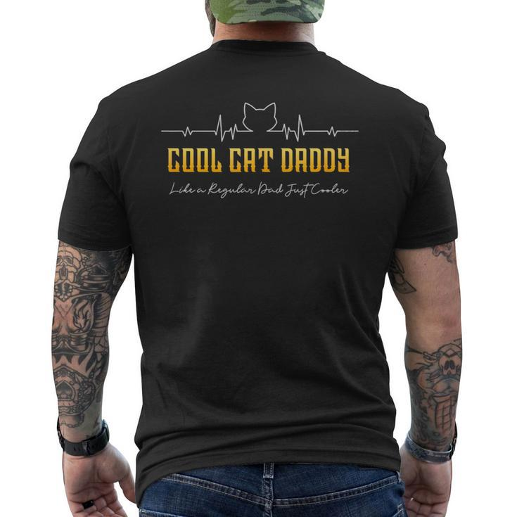 Cool Cat Daddy Heartbeat Cat Lovers Cat Daddy Men's T-shirt Back Print