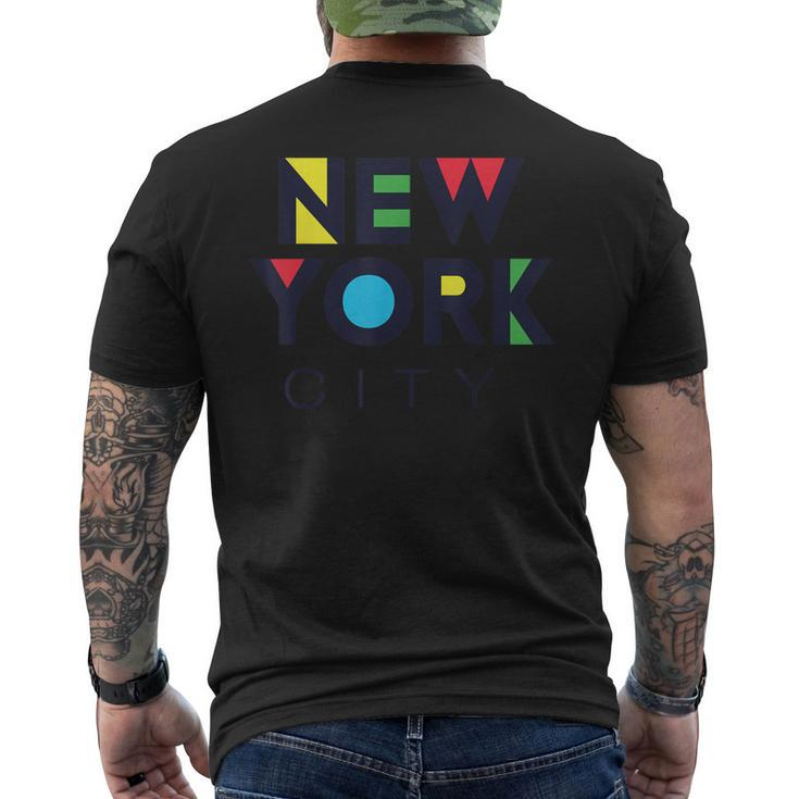 Cool Colorful New York City Illustration Graphic Men's T-shirt Back Print