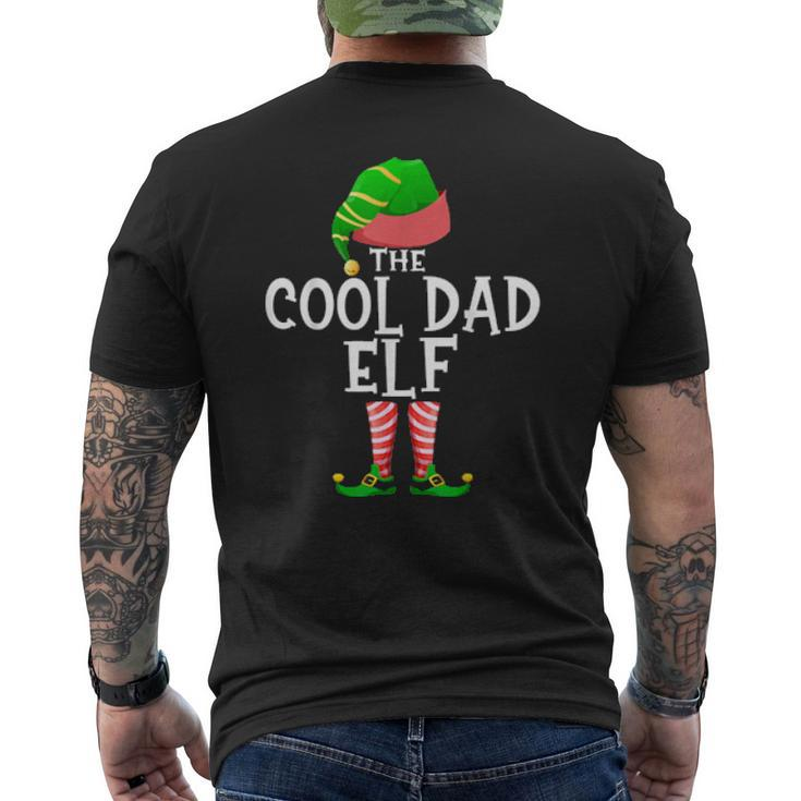 Cool Dad Elf Matching Family Group Christmas Party Pajama Mens Back Print T-shirt
