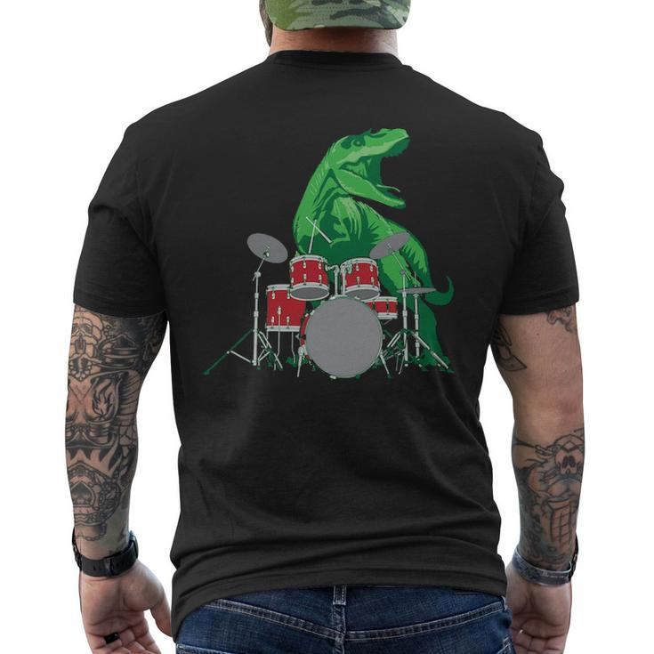 Cool Dinosaur Drummer  Best For All Drummers Men's T-shirt Back Print