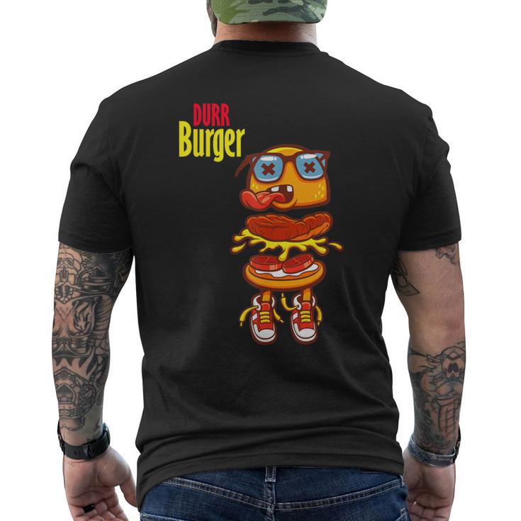 Cool Durr Cute Silly Epic Burger Gaming Men's T-shirt Back Print