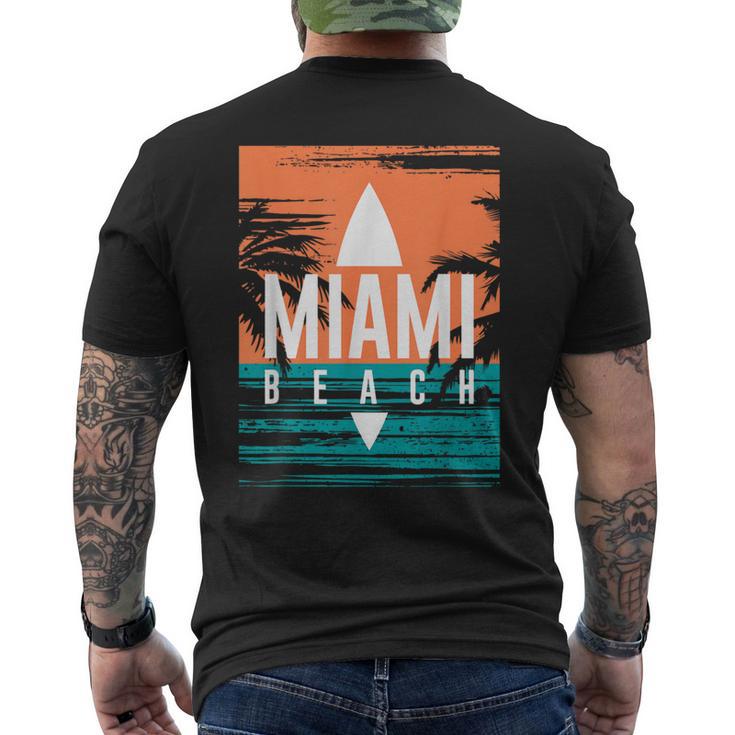 Cool Miami Beach I Love Miami Florida Miami Men's T-shirt Back Print