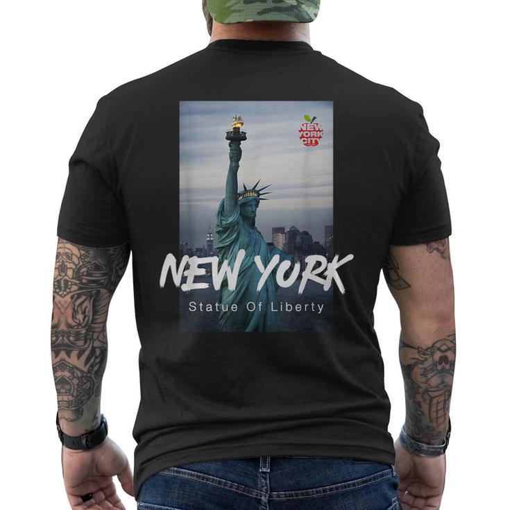 Cool New York City Statue Of Liberty T New York City Men's T-shirt Back Print