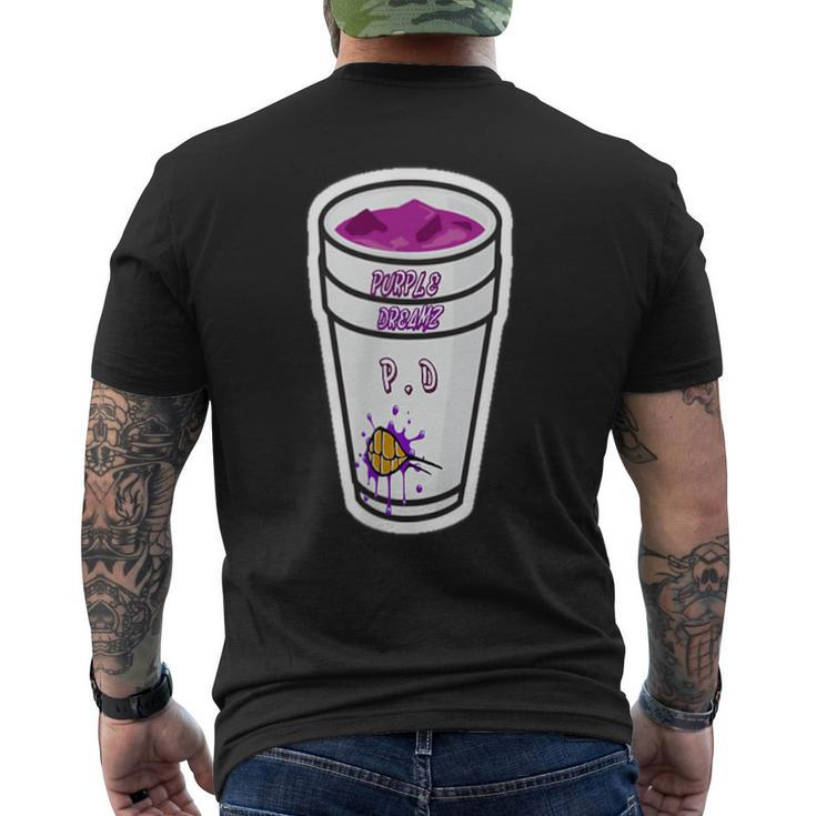 Cool Rapper Lean Double Cup Purple Dreams Men's T-shirt Back Print