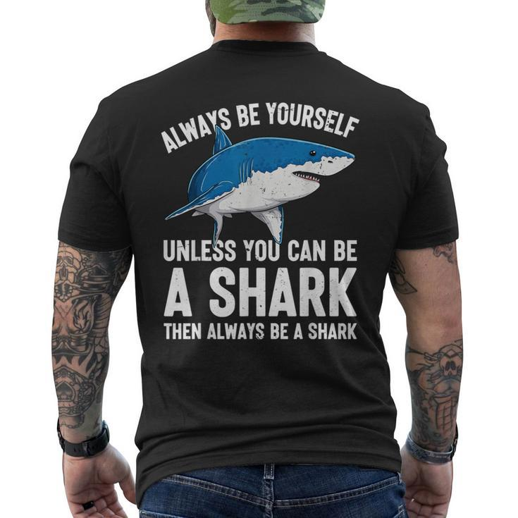 Cool Sharks Biology Ocean Wildlife Shark Lover Boys Girls Men's T-shirt Back Print
