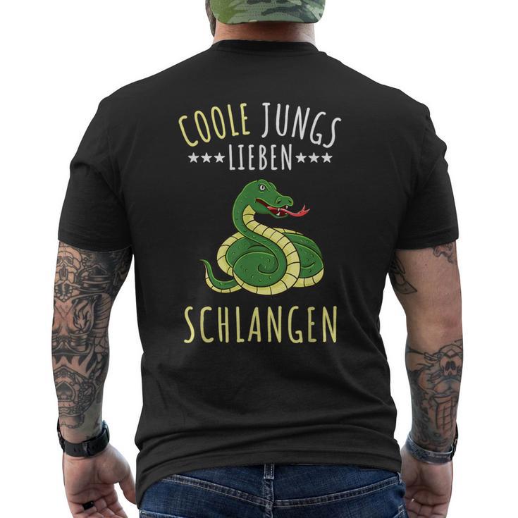 Coole Jungs Lieben Schlangen Geschenk T-Shirt mit Rückendruck