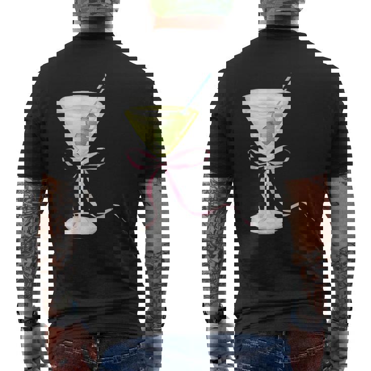 Coquette Bow With Martini Coquette Aesthetic Men's T-shirt Back Print