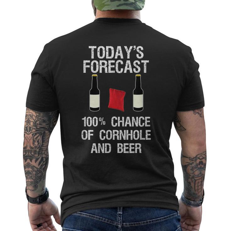 Cornhole And Beer Today's Forecast Men's T-shirt Back Print