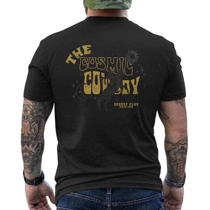 The Cosmic Cowboy Celestial Western Graphic Vintage Retro Men's T-shirt Back Print