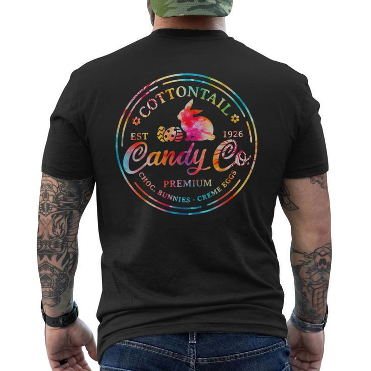 Cottontail Candy Company Easter Bunny Tie Dye Easter Men's T-shirt Back Print