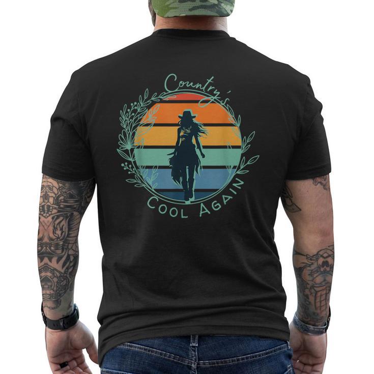 Country's Cool Again Lainey Vibe Wildflowers And Wild Horses Men's T-shirt Back Print