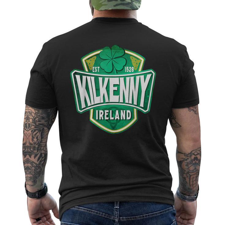 County Kilkenny Ireland Irish Gaelic Football Hurling Badge Men's T-shirt Back Print