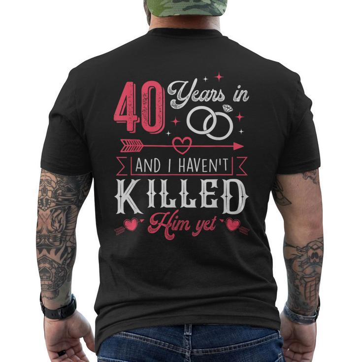 Couples Married 40 Years 40Th Wedding Anniversary Men's T-shirt Back Print