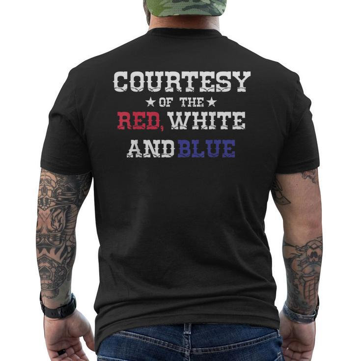 Courtesy Of The Red White And Blue Men's T-shirt Back Print