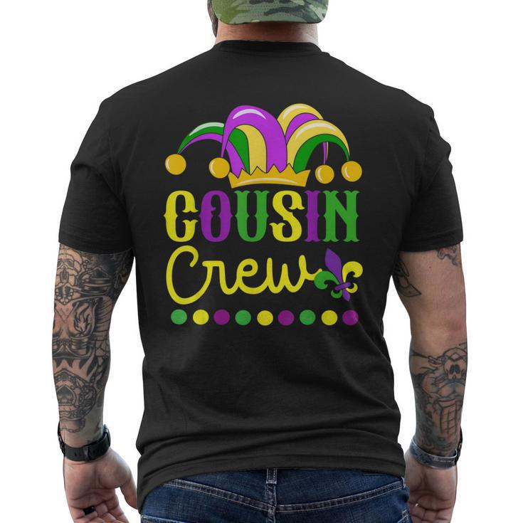 Cousin Crew Mardi Gras Family Outfit For Adult Toddler Baby Men's T-shirt Back Print