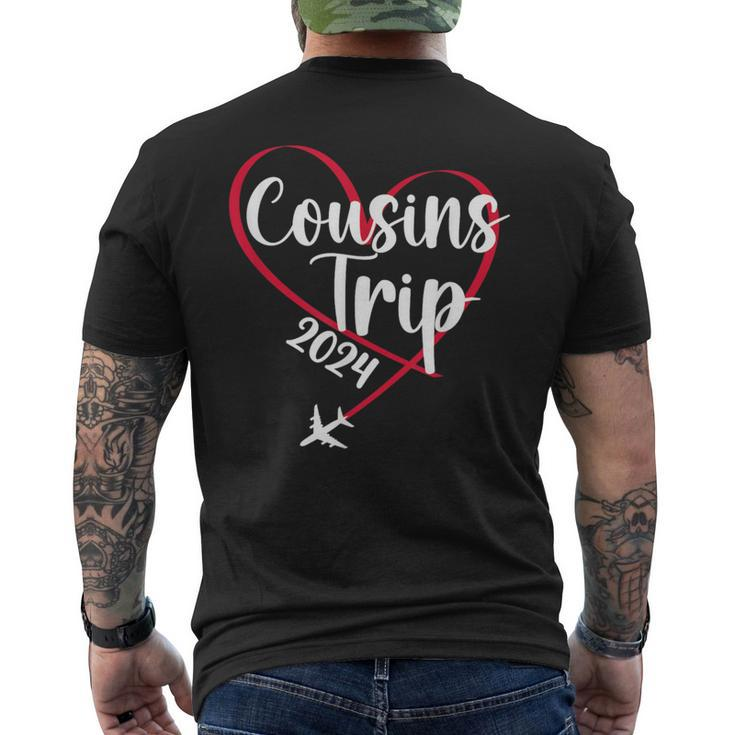 Cousins Trip 2024 Heart Vacation Travel Cousins Weekend Men's T-shirt Back Print