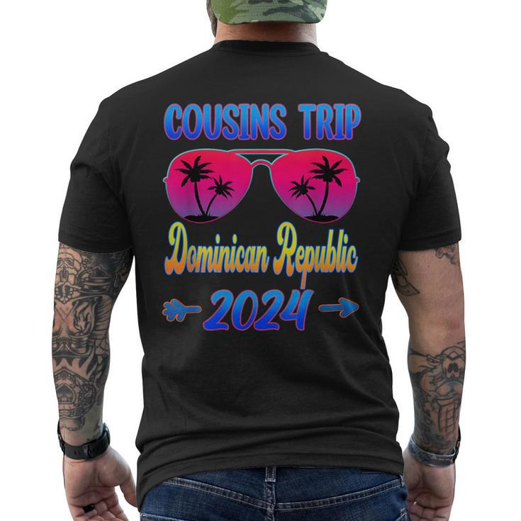 Cousins Trip Dominican Republic 2024 Glasses Cousin Matching Men's T-shirt Back Print