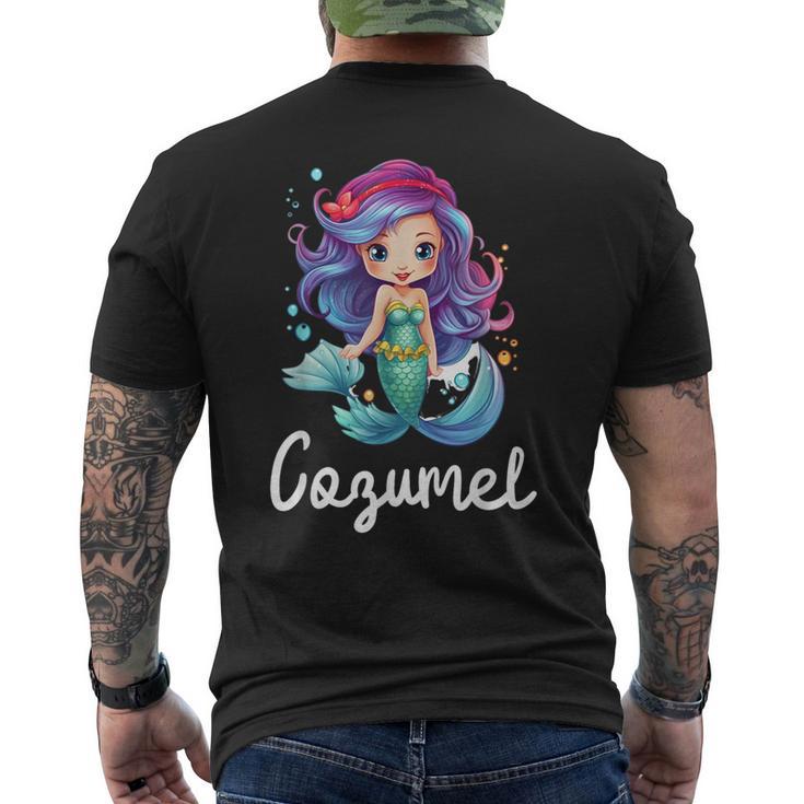 Cozumel Mexico Mermaid Vacation Men's T-shirt Back Print