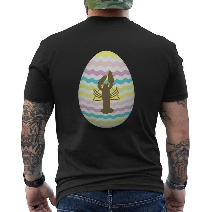 Crawfish Easter Eggs Mens Back Print T-shirt