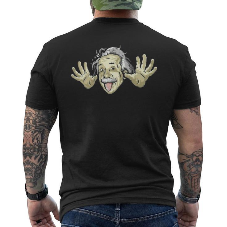 Crazy Physics Professor Wears Tongue Out Albert Genie Men's T-shirt Back Print