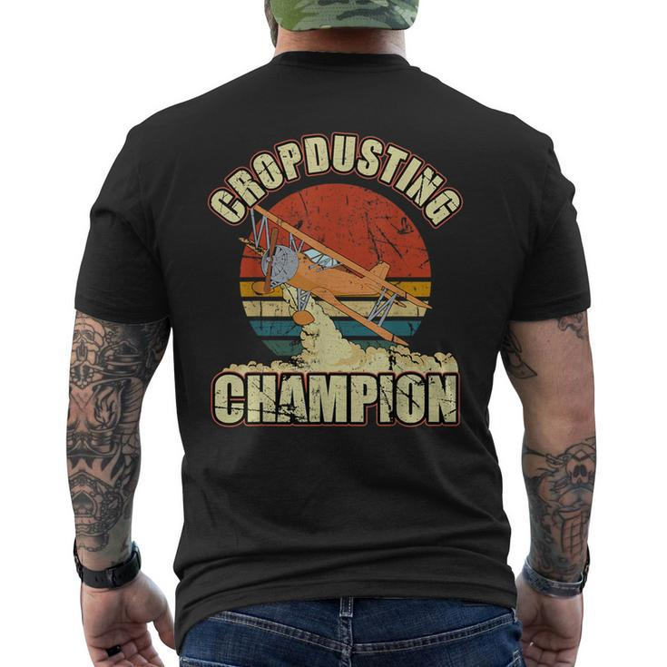 Cropdusting Champion Vintage Gag For Men Men's T-shirt Back Print