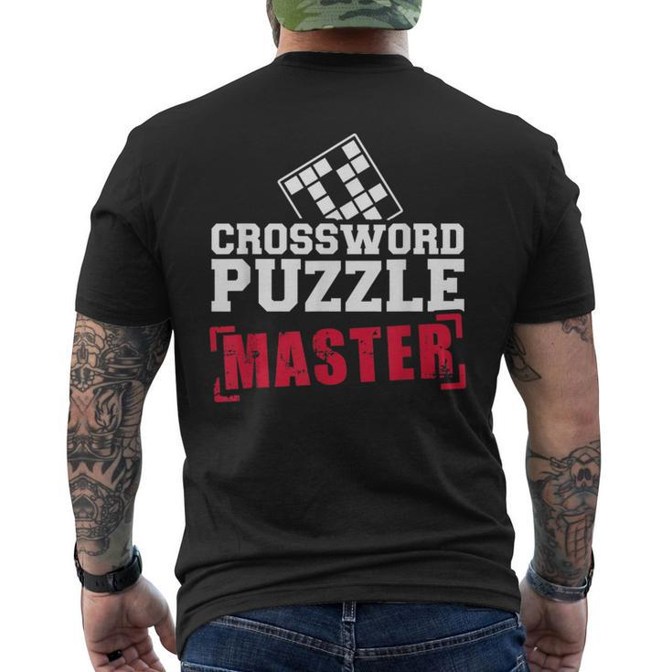 Crossword Puzzle Master Men's T-shirt Back Print