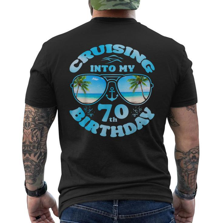 Cruising Into My 70Th Birthday-70Th Birthday Cruise 2024 Men's T-shirt Back Print