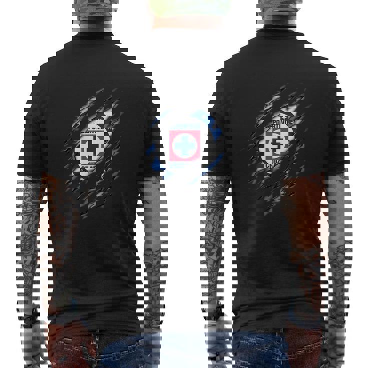 Cruz Azul Mens Back Print T-shirt