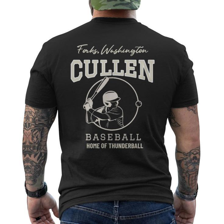 Cullen Baseball Forks Washington Home Of Thunder Ball Men's T-shirt Back Print