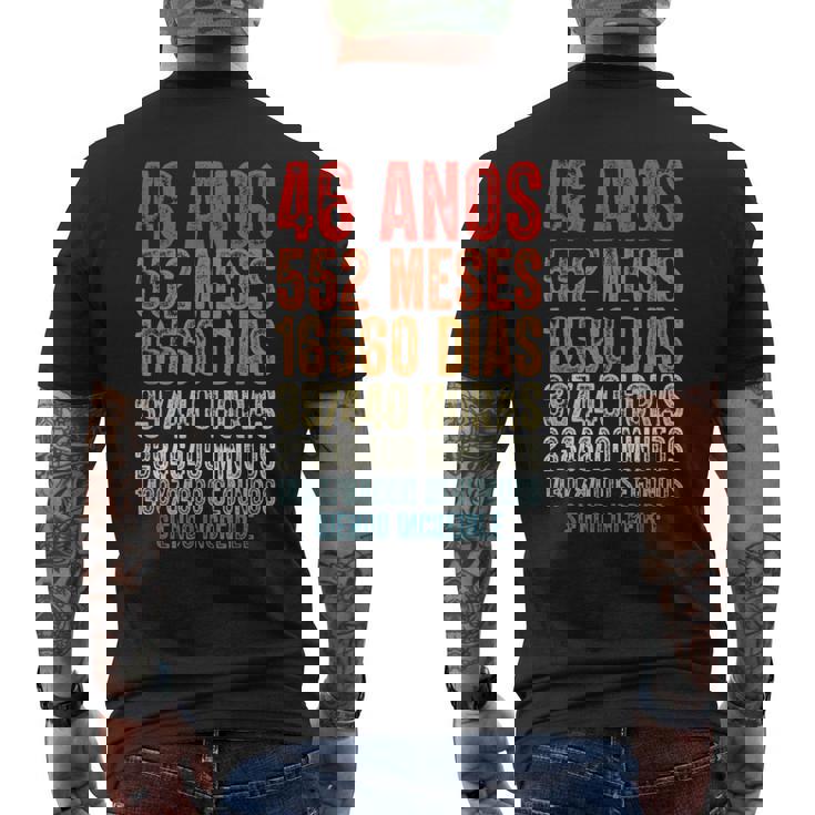 Cumpleaños Feliz 46 Años Feliz 46 Años Regalos Originales Camiseta Hombre Estampado Espalda
