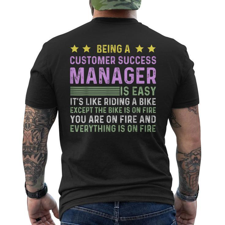 Customer Success Manager Men's T-shirt Back Print