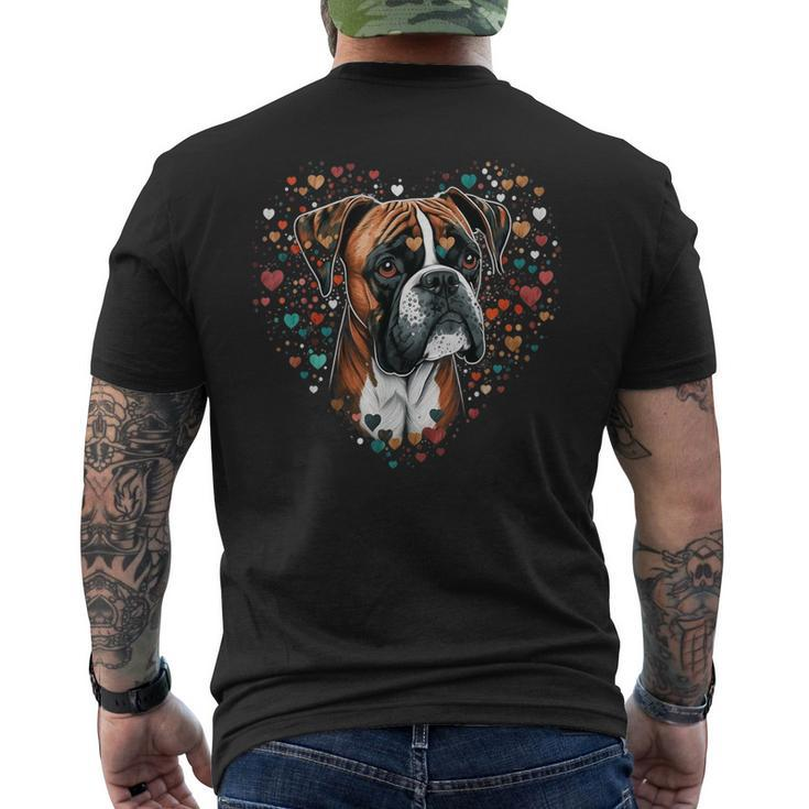 Cute Boxer Dog On Boxer Dog Lover Men's T-shirt Back Print