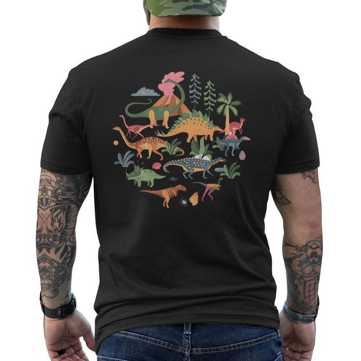 Cute Dinosaurs Illustration Dino Collection Classic Men's T-shirt Back Print