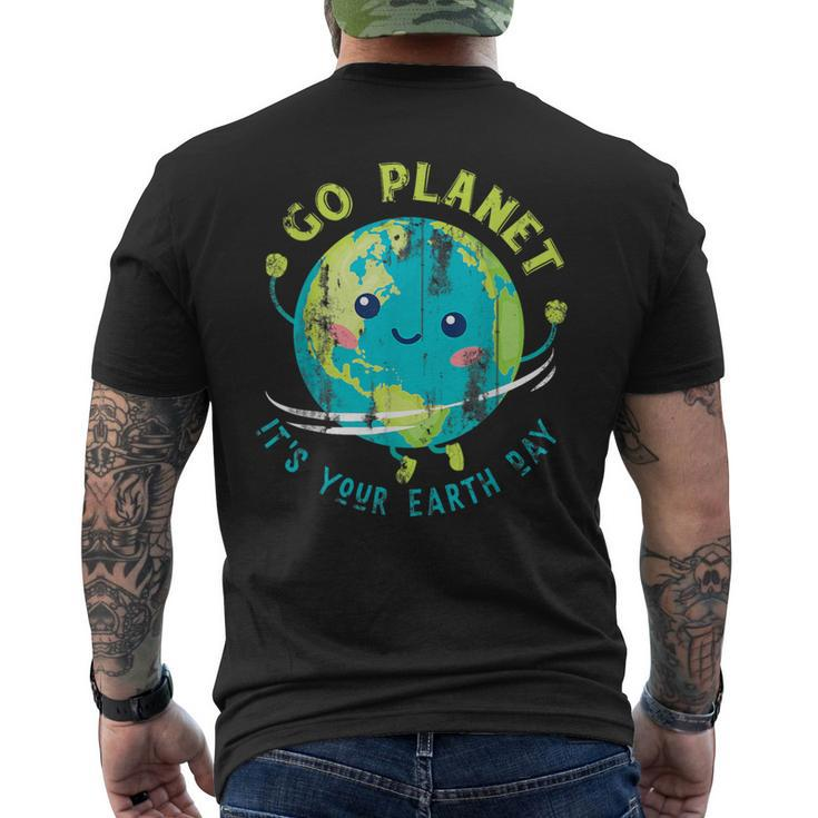Cute Earth Day 2024 Men's T-shirt Back Print